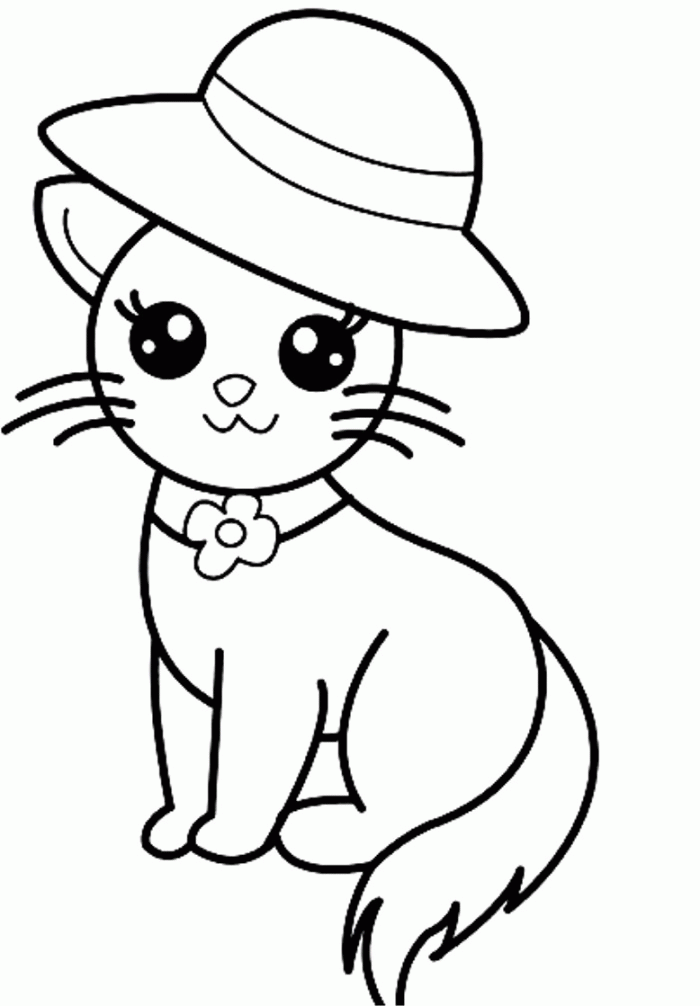 Cute Cat 6 Cool Coloring Page