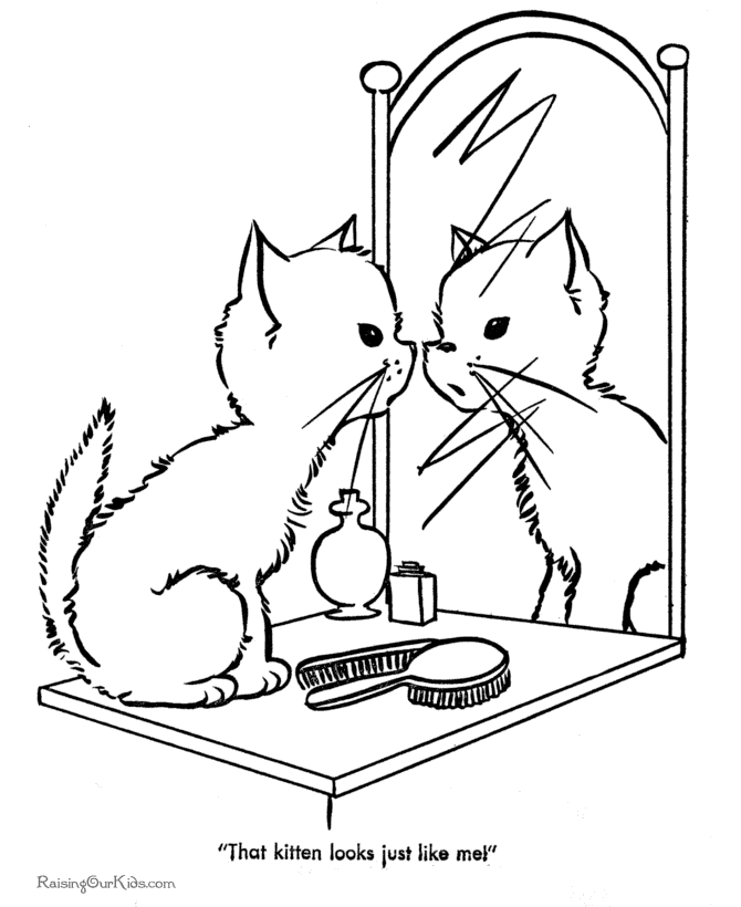 Cool Cute Cat 9 Coloring Page