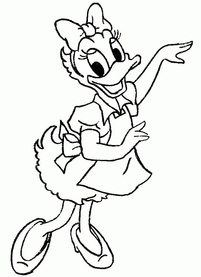 Cool Daisy Duck 12 Coloring Page