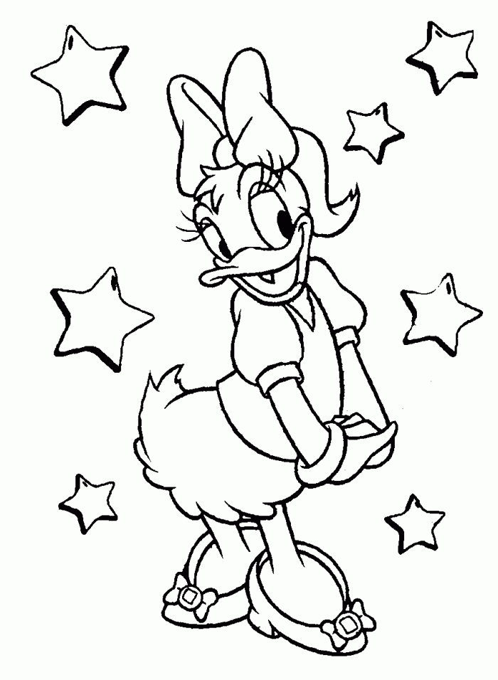 Cool Daisy Duck 24 Coloring Page