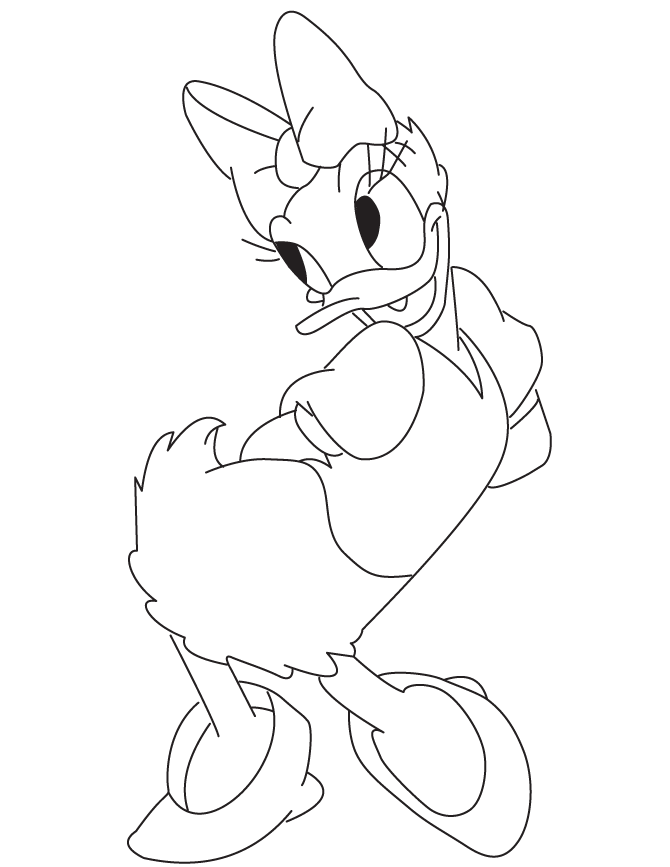 Daisy Duck 3 Cool Coloring Page