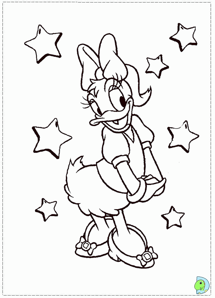 Cool Daisy Duck 8 Coloring Page