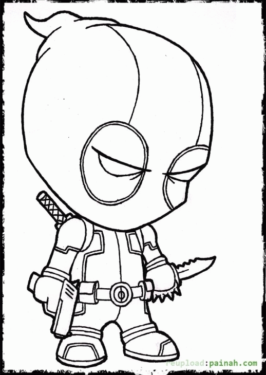 Deadpool 19 Cool Coloring Page