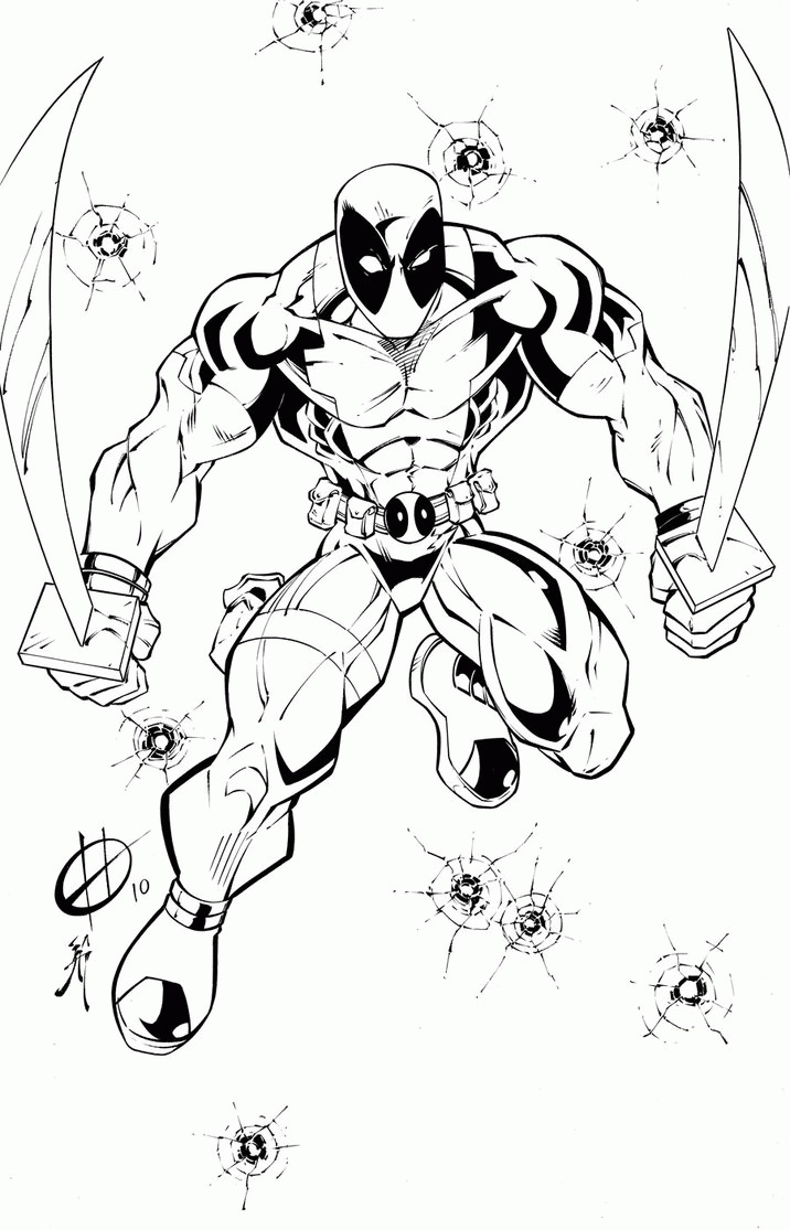 Deadpool 21 Cool Coloring Page