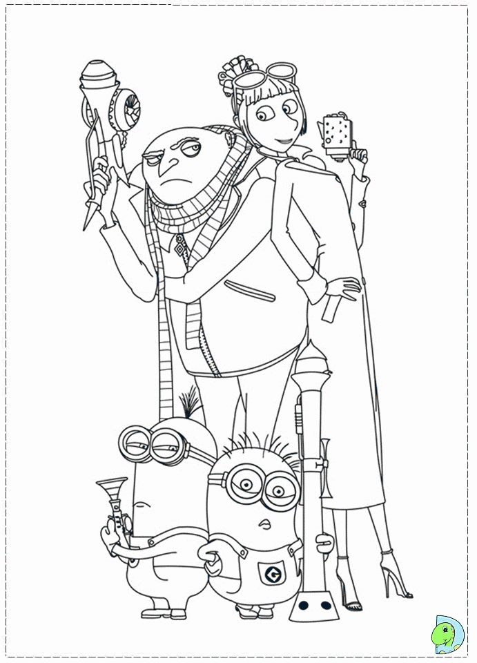 Cool Despicable Me 21 Coloring Page