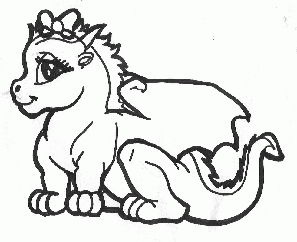 Detailed Dragon 12 Cool Coloring Page