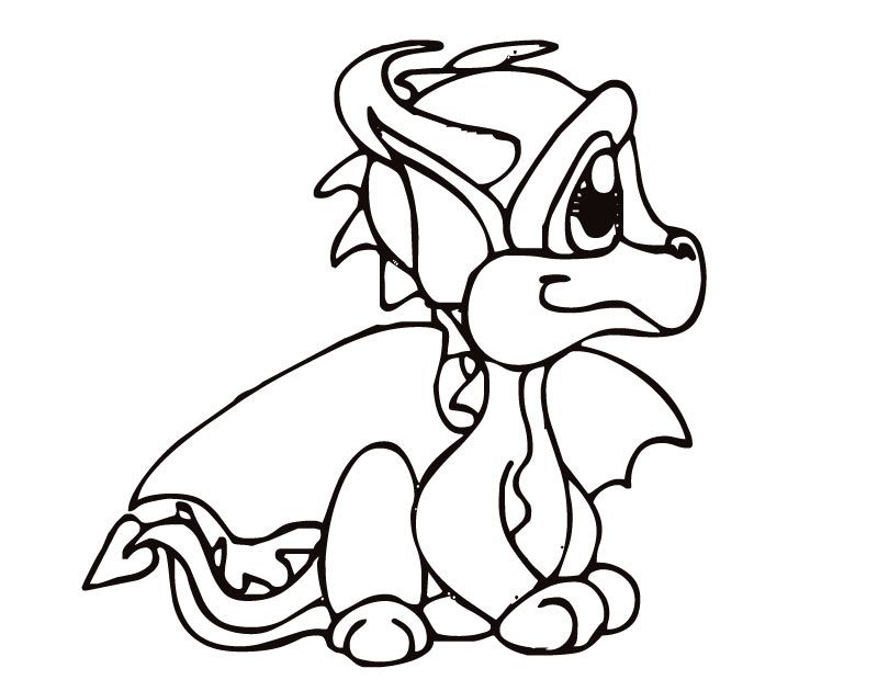 Detailed Dragon 2 Cool Coloring Page