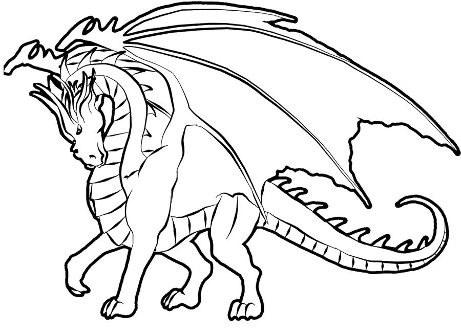 Detailed Dragon 23 For Kids Coloring Page