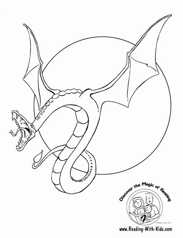 Detailed Dragon 3 For Kids Coloring Page
