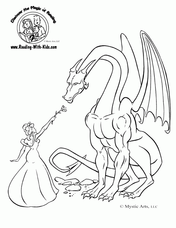 Cool Detailed Dragon 33 Coloring Page