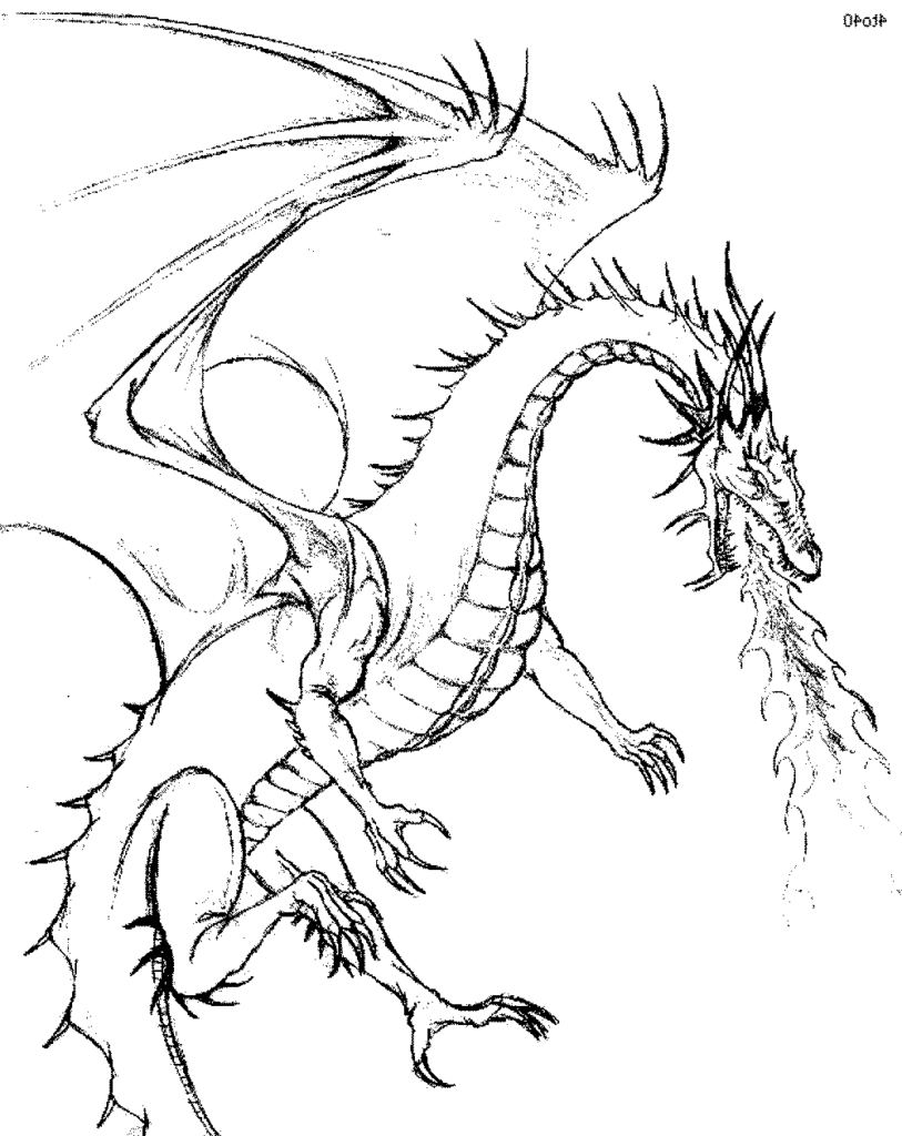 Detailed Dragon 35 For Kids Coloring Page
