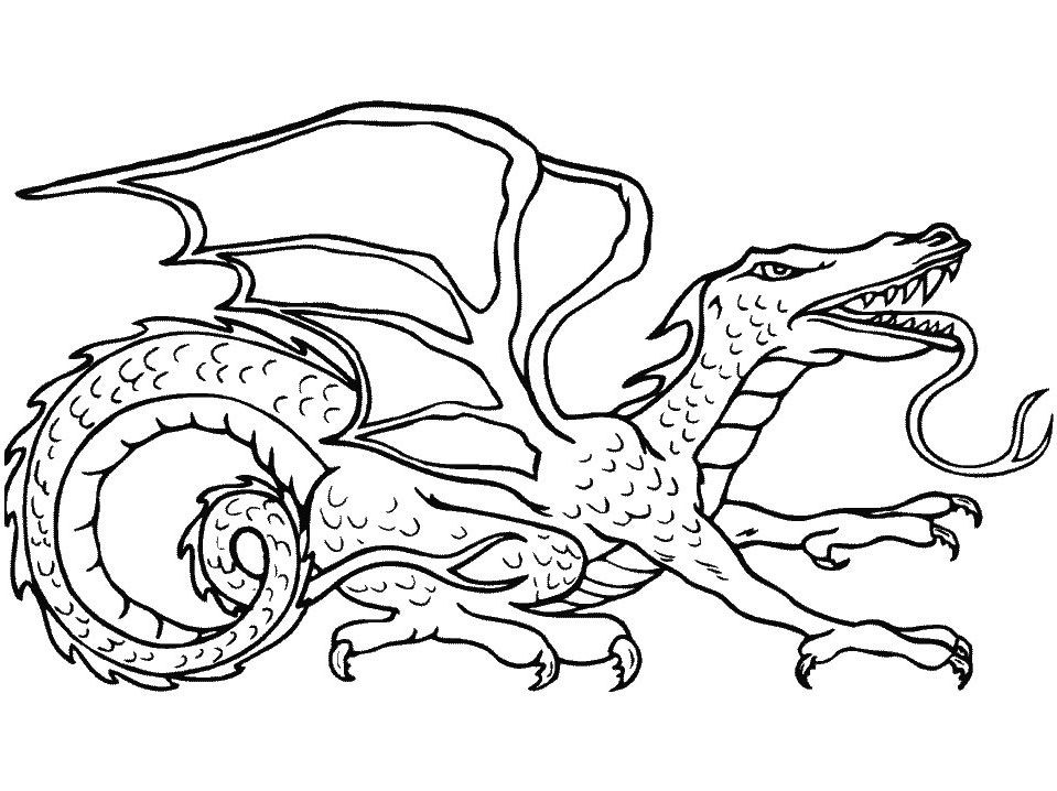 Detailed Dragon 36 Cool Coloring Page