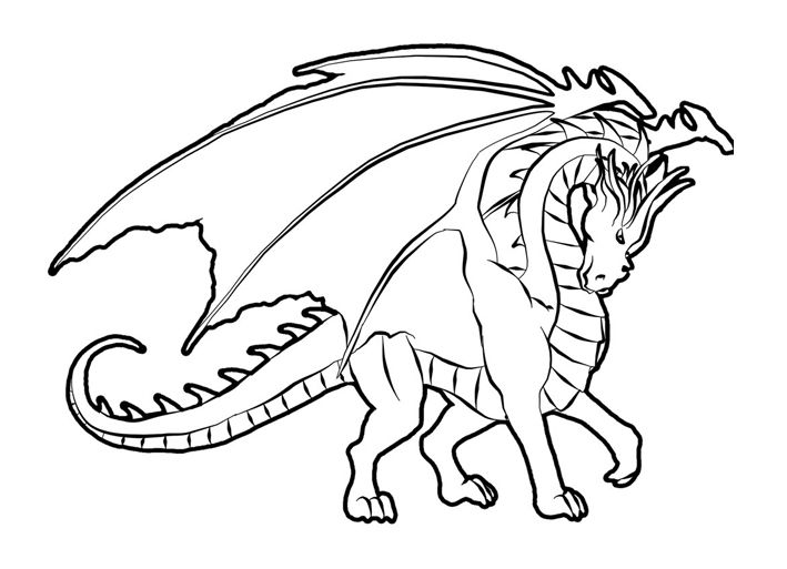 Cool Detailed Dragon 37 Coloring Page