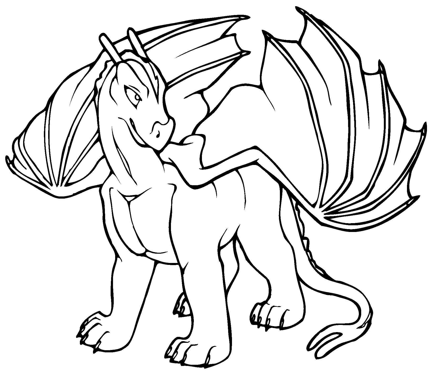 Detailed Dragon 39 For Kids Coloring Page