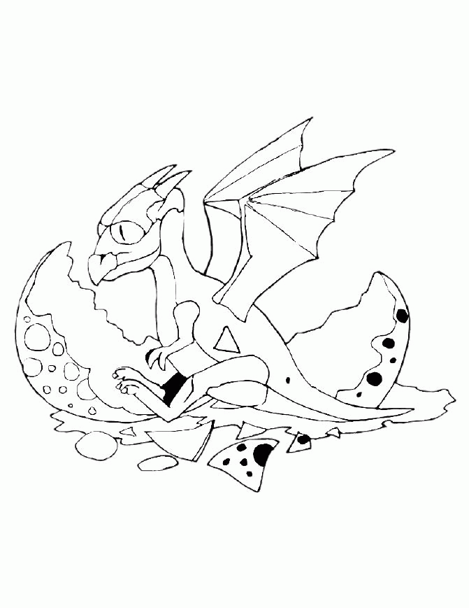 Cool Detailed Dragon 5 Coloring Page