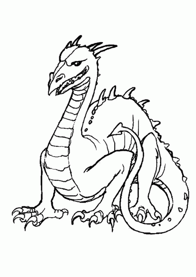 Detailed Dragon 6 Cool Coloring Page