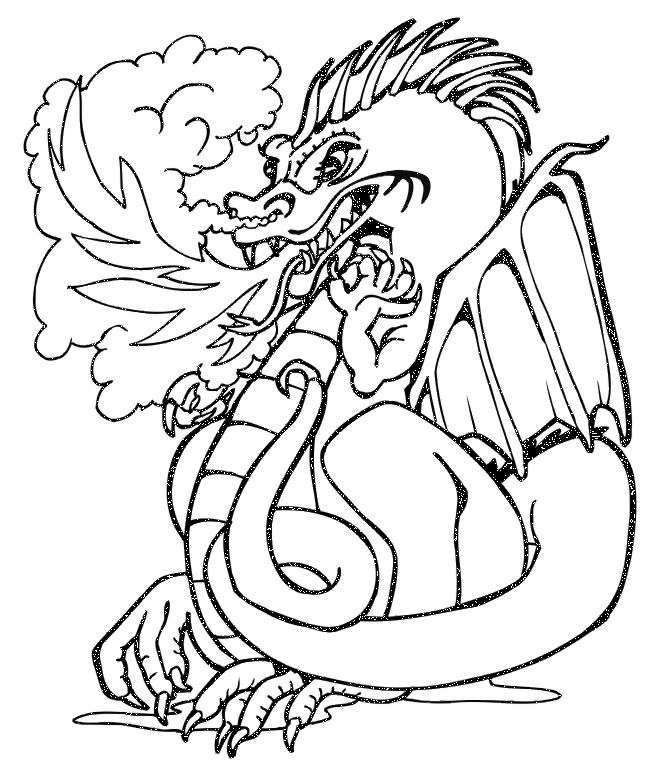 Detailed Dragon 8 Cool Coloring Page