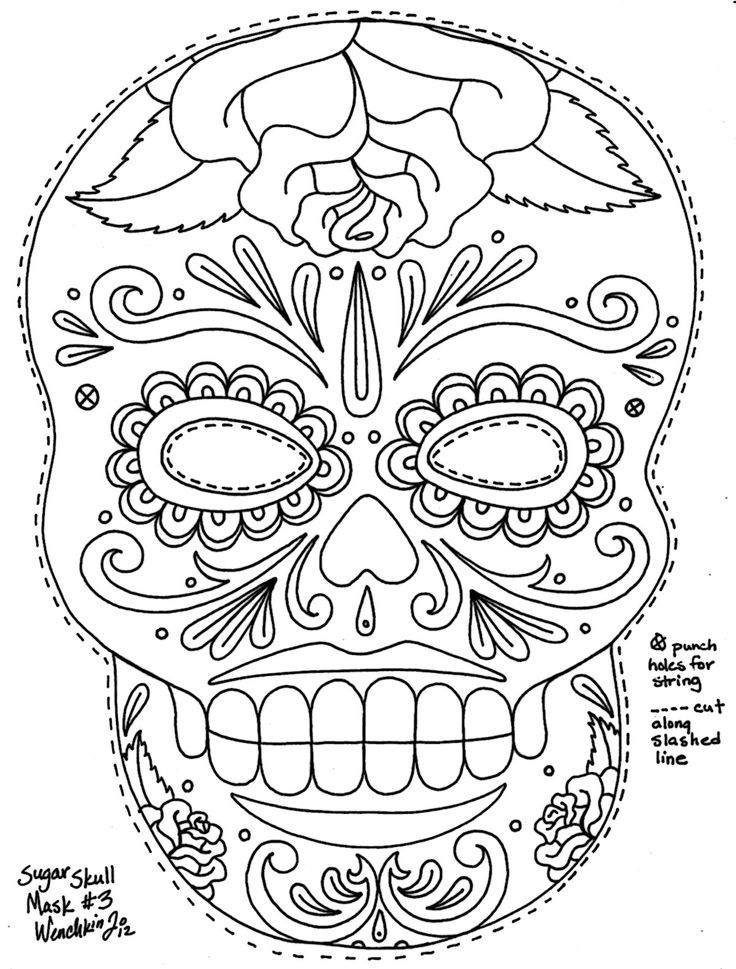 Dia De Los Muertos 1 For Kids Coloring Page