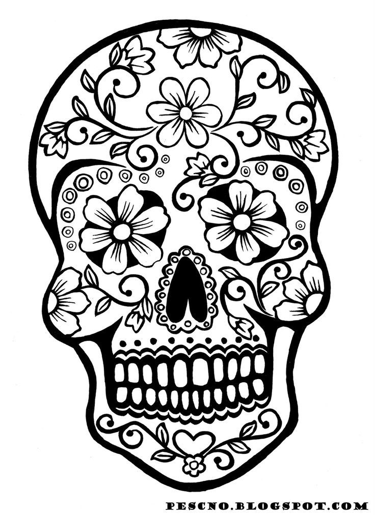 Cool Dia De Los Muertos 3 Coloring Page
