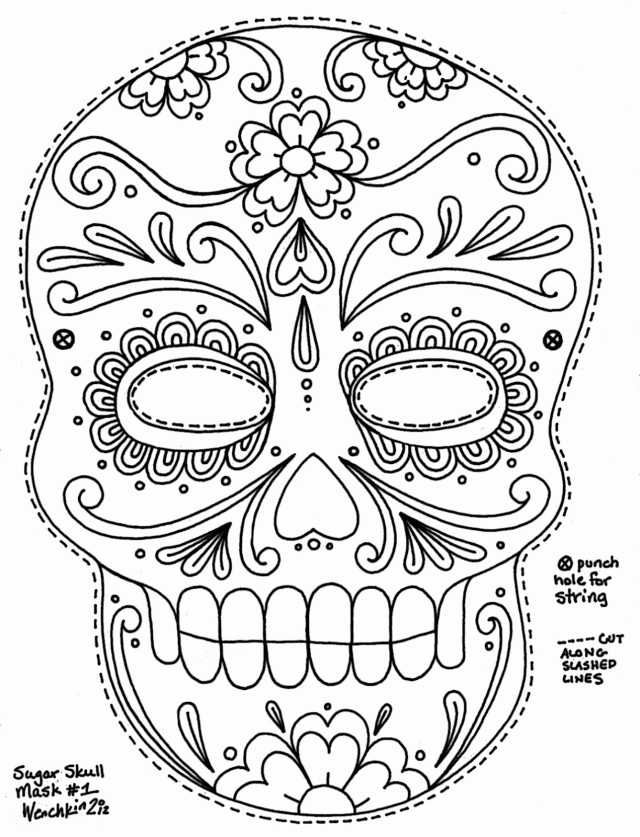 Dia De Los Muertos 8 Cool Coloring Page