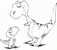 Cool Dinosaur And Baby