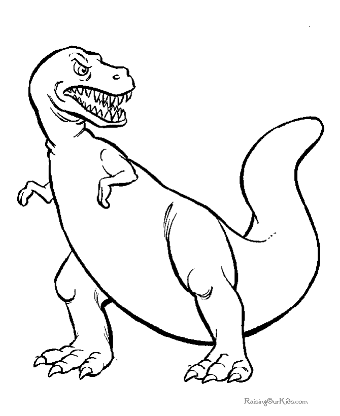 Cool Dinosaur Look Back Coloring Page