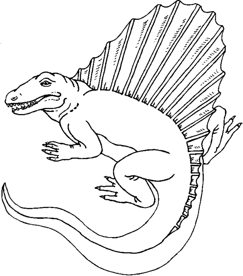Cool Dinosaur With Long Thorns Coloring Page