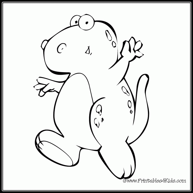 Cute Baby Dinosaur For Kids Cool Coloring Page