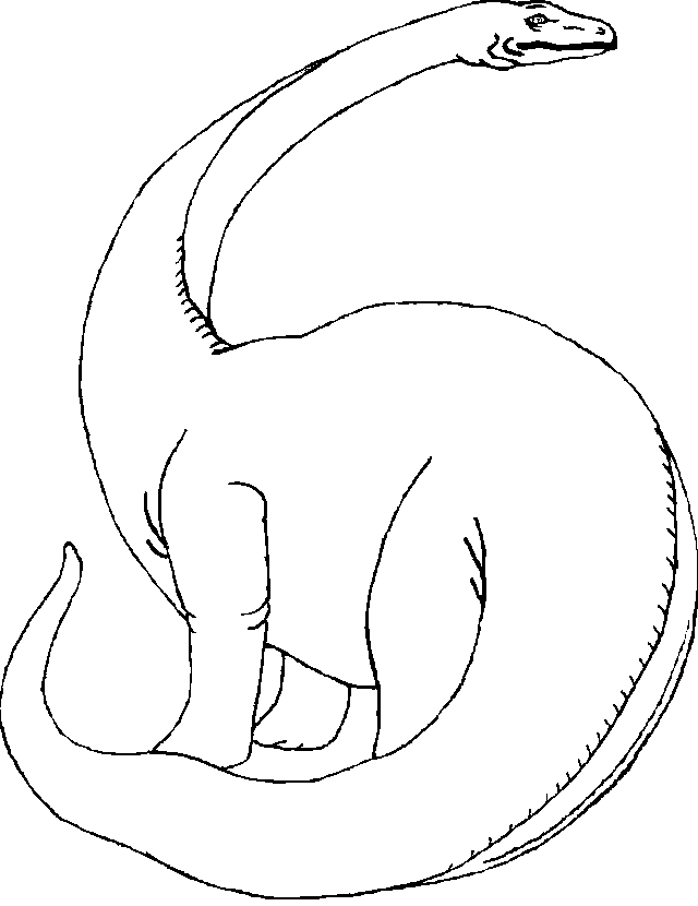 Cool Dinosaur Wit Long Head Coloring Page