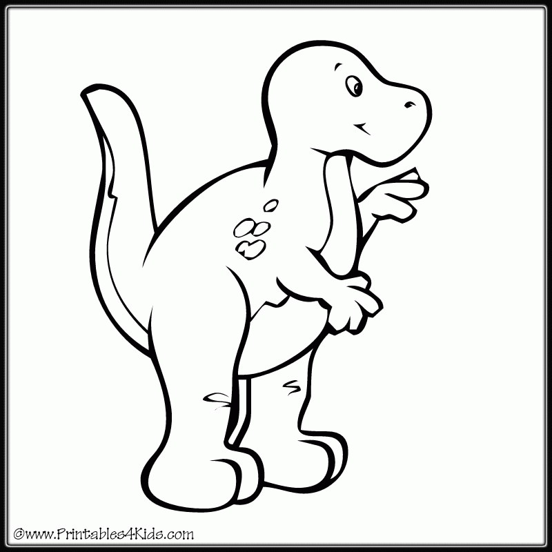 Printable Dinosaur For Kids Coloring Page