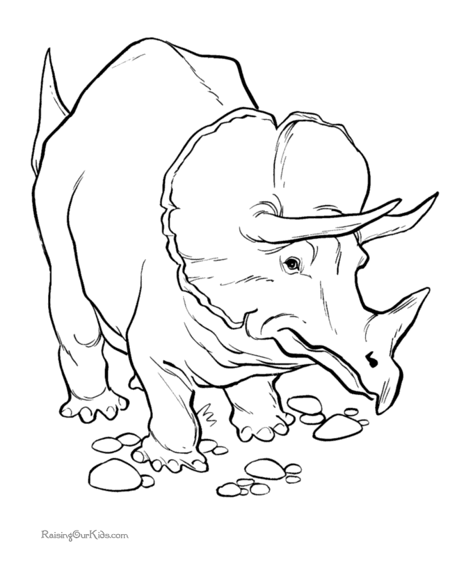 Very Cute Dinosaur For Kids Coloring Page