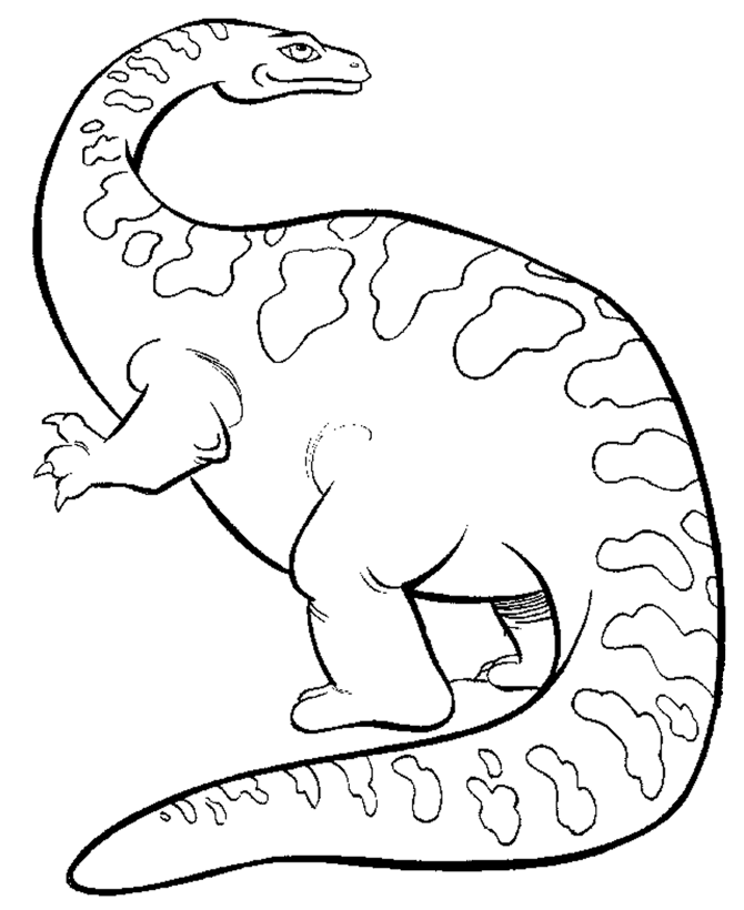 Dinosaur With Long Body Cool Coloring Page
