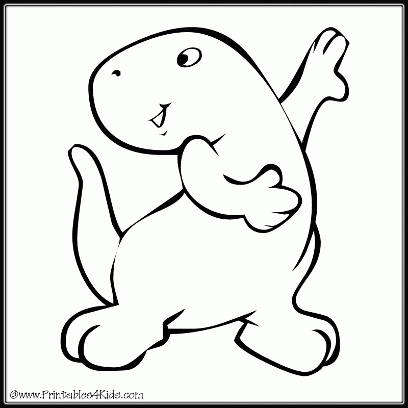 Cool Cute Baby Dinosaur Coloring Page
