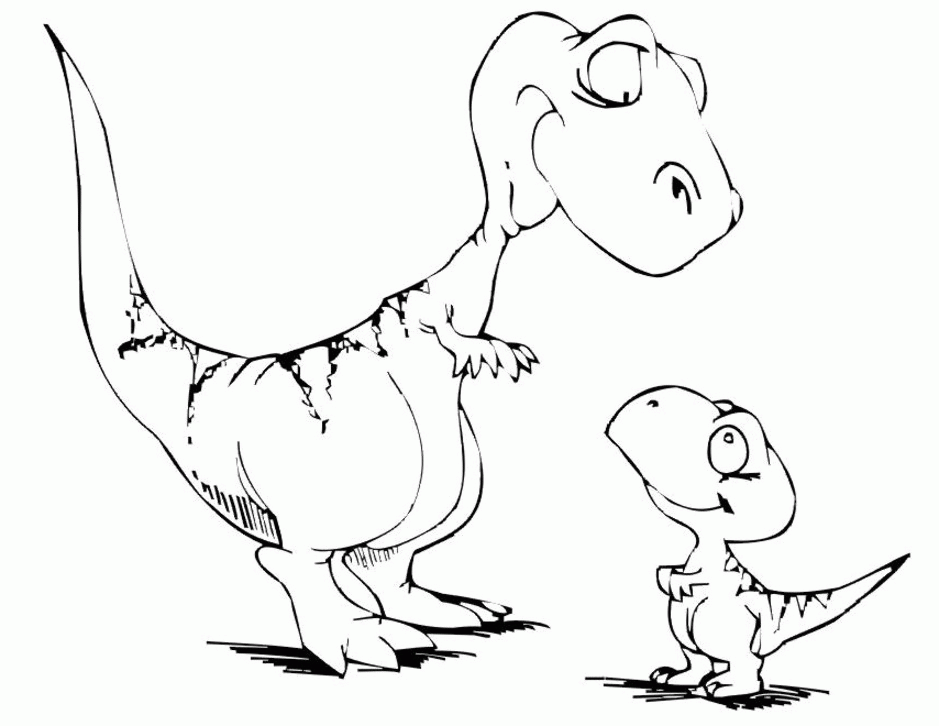 Dinosaur Talking Cool Coloring Page