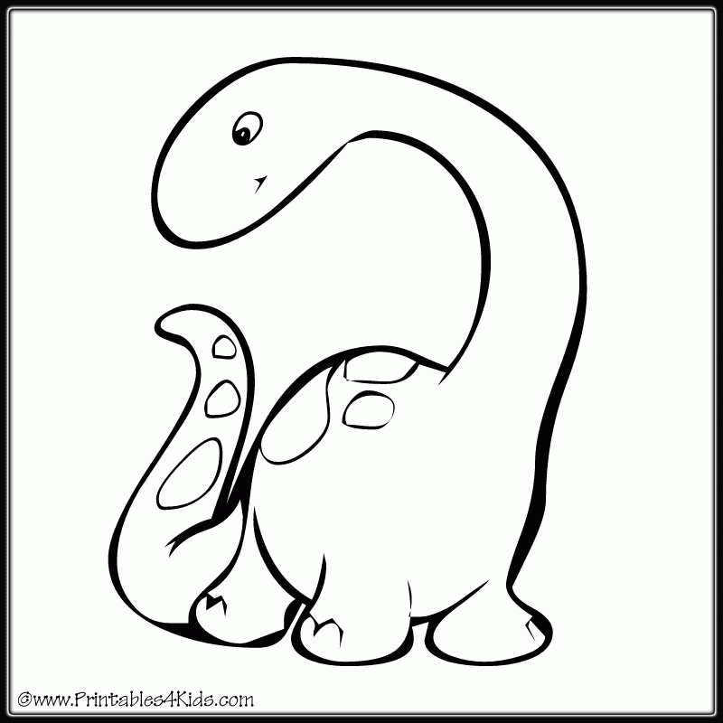 New Dinosaur For Everyone For Kids Coloring Page