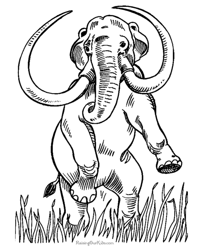 Cool Dinosaur As Elephant Coloring Page