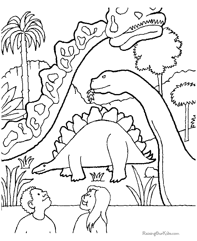 Cute Dinosaur For Children For Kids Coloring Page