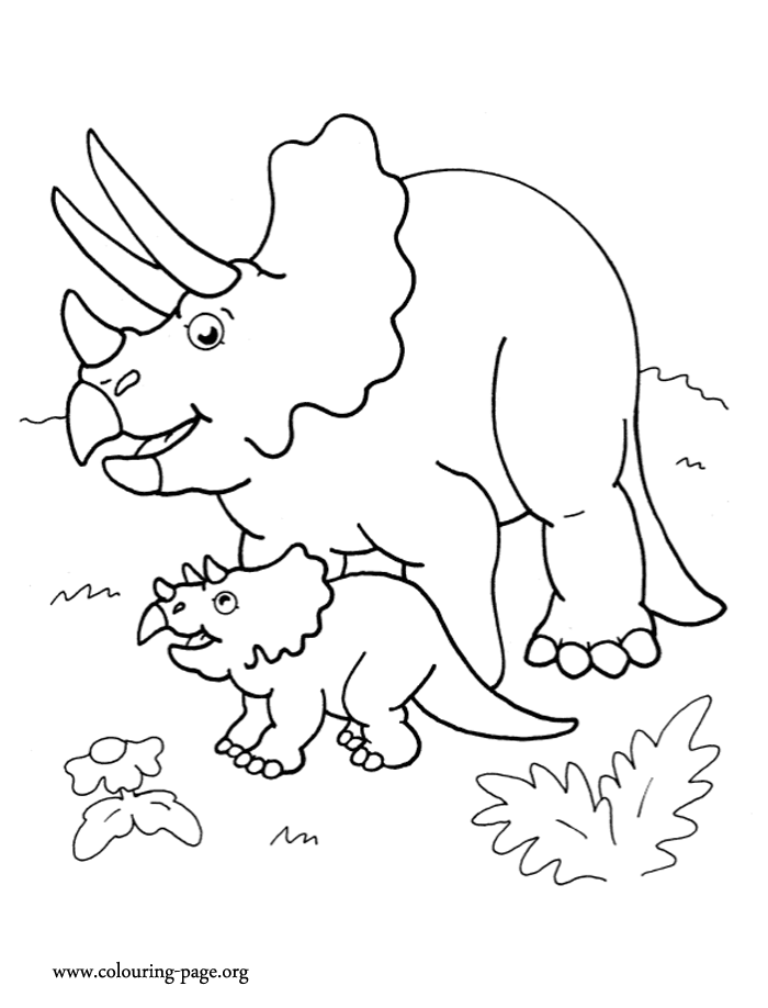 Mother And Baby For Kids Coloring Page