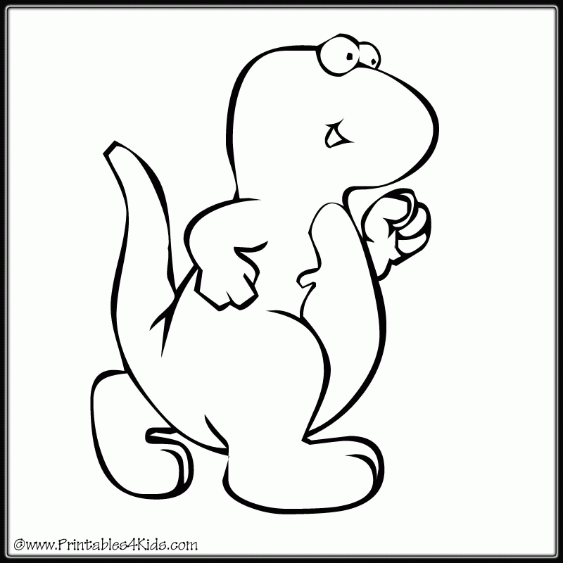 Cool Cute Baby Dinosaur Coloring Page
