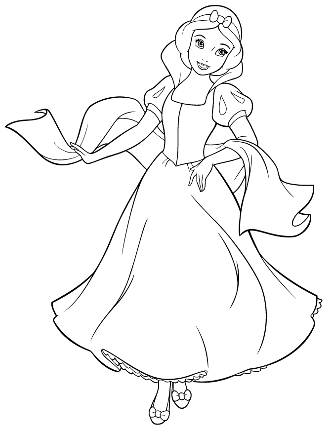 Disney Snow White 10 For Kids Coloring Page