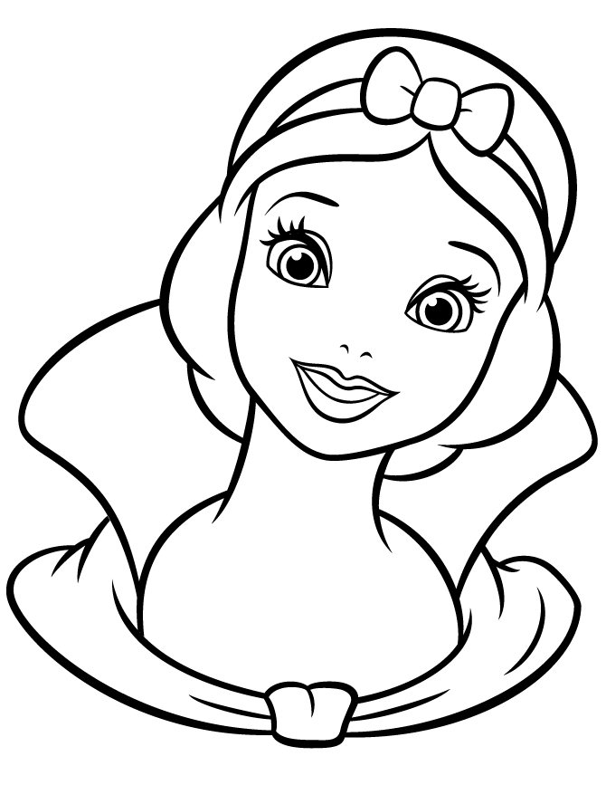 Cool Disney Snow White Portrait Coloring Page