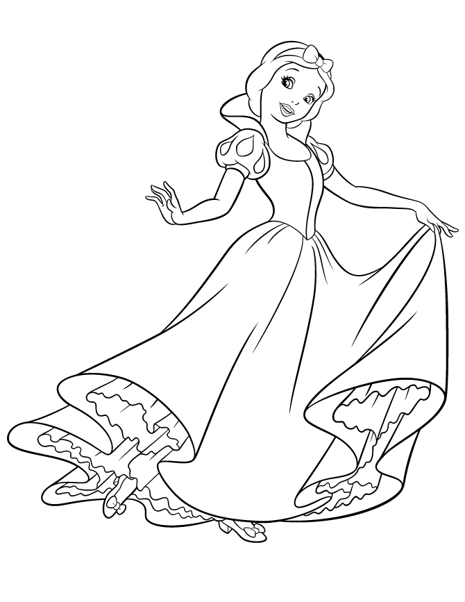 Nice Disney Snow White Cool Coloring Page
