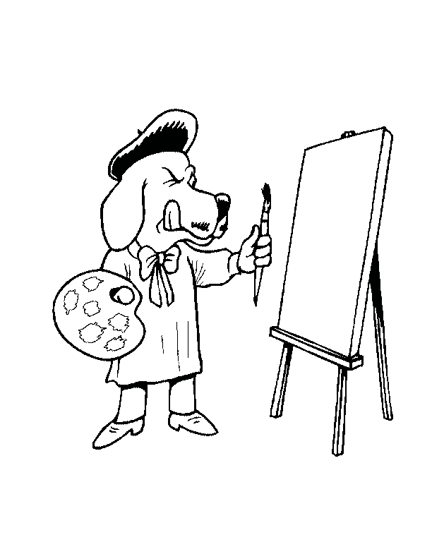 Dog 18 For Kids Coloring Page