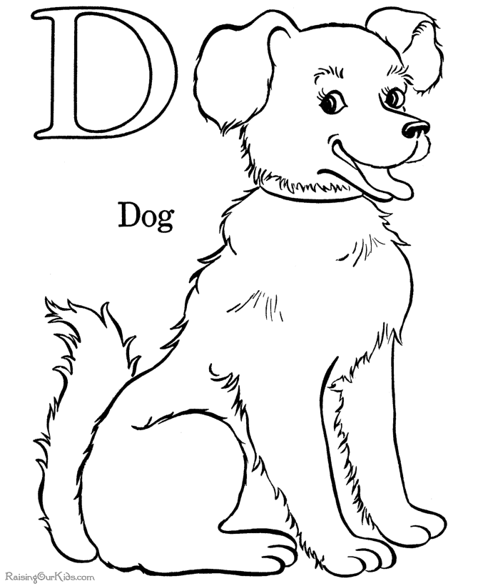 Dog 2 For Kids Coloring Page
