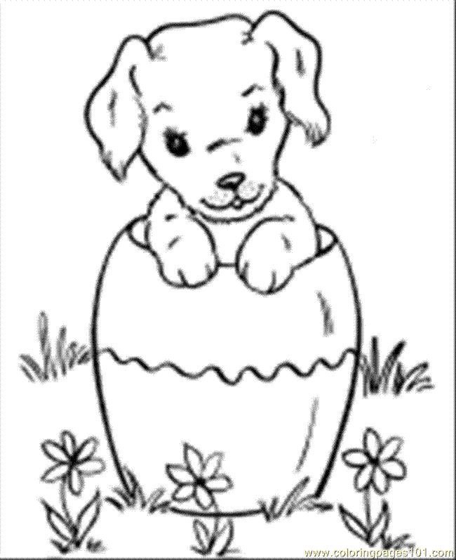 Dog 34 For Kids Coloring Page