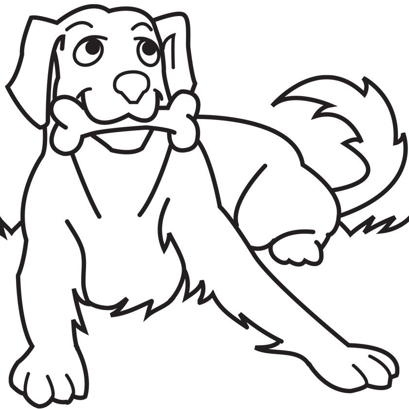 Dog 6 For Kids Coloring Page