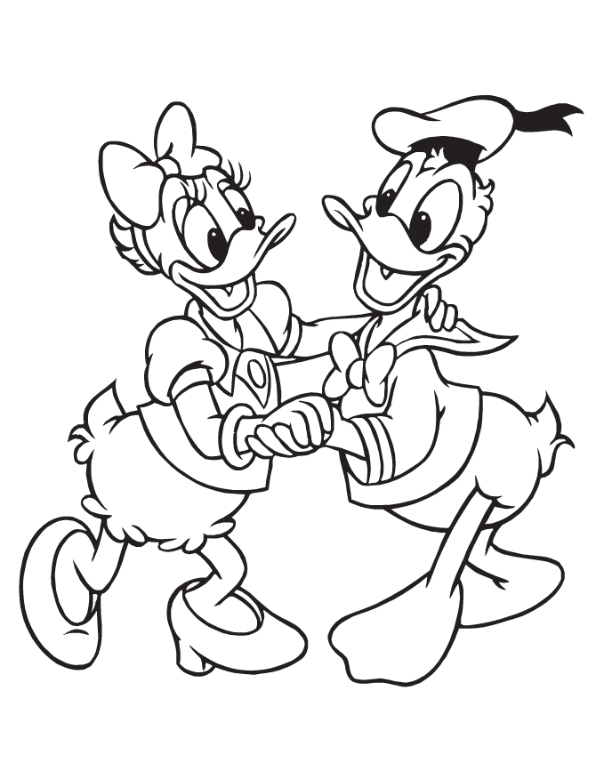 Donald Duck 14 Cool Coloring Page