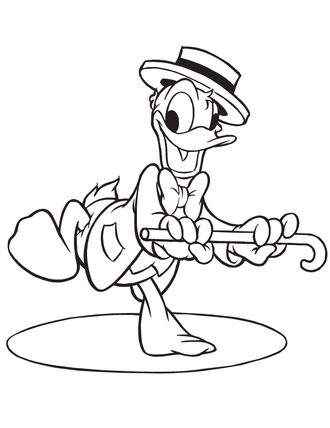 Donald Duck 19 For Kids Coloring Page
