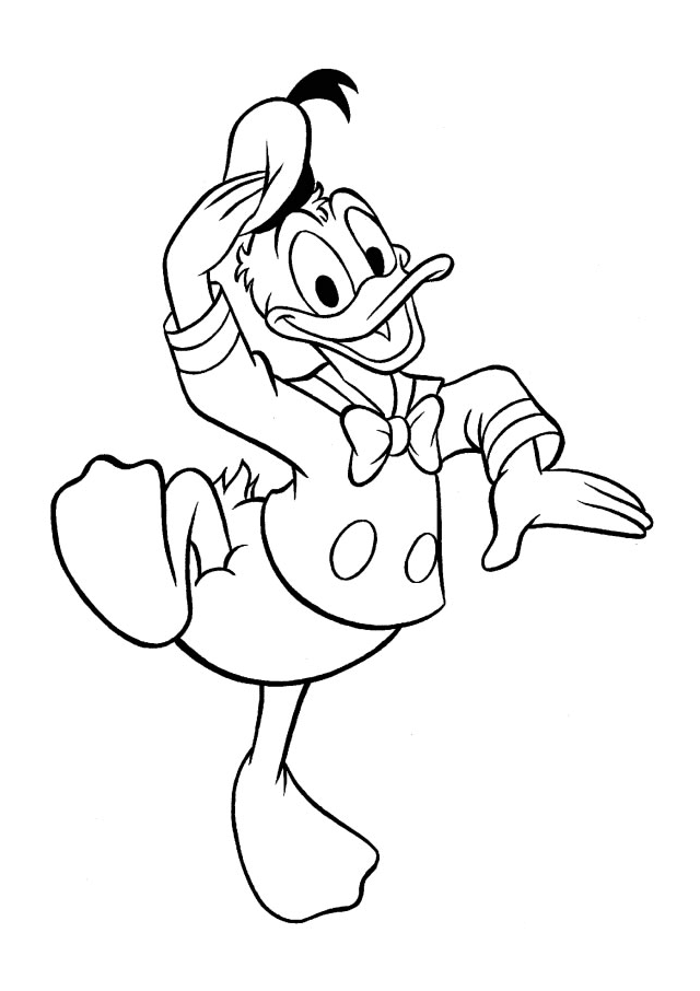 Donald Duck 2 Cool Coloring Page