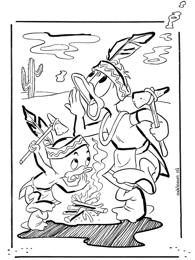 Donald Duck 35 For Kids Coloring Page